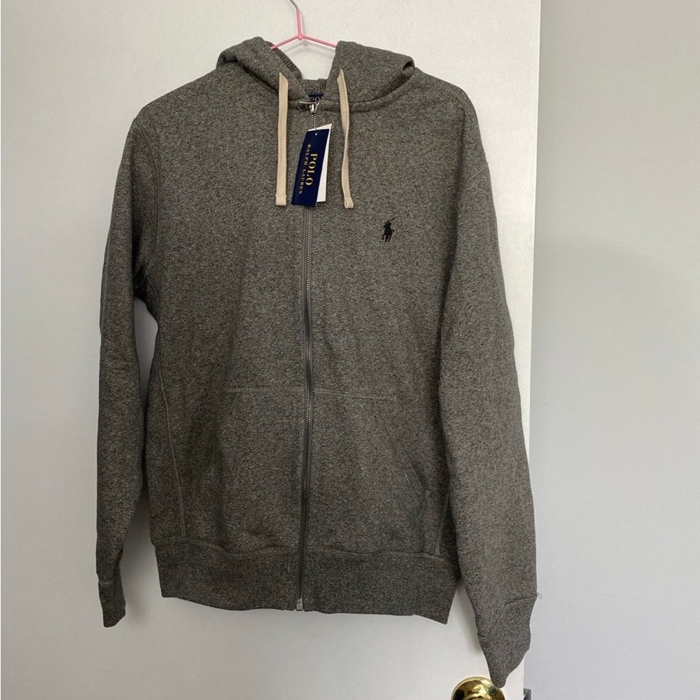 Polo by Ralph Lauren Men's Zip-Up Hoodie in Gray